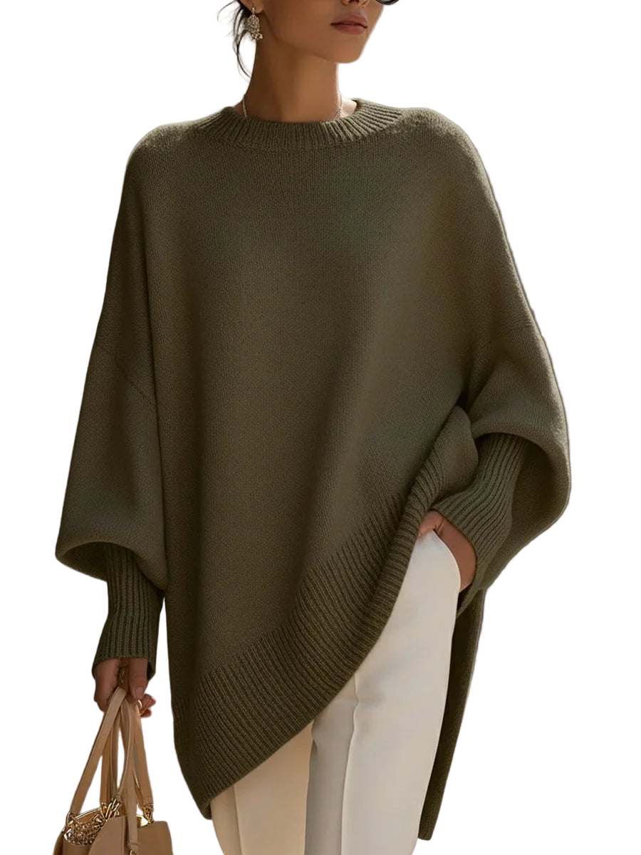 Suéter asimétrico de punto suave