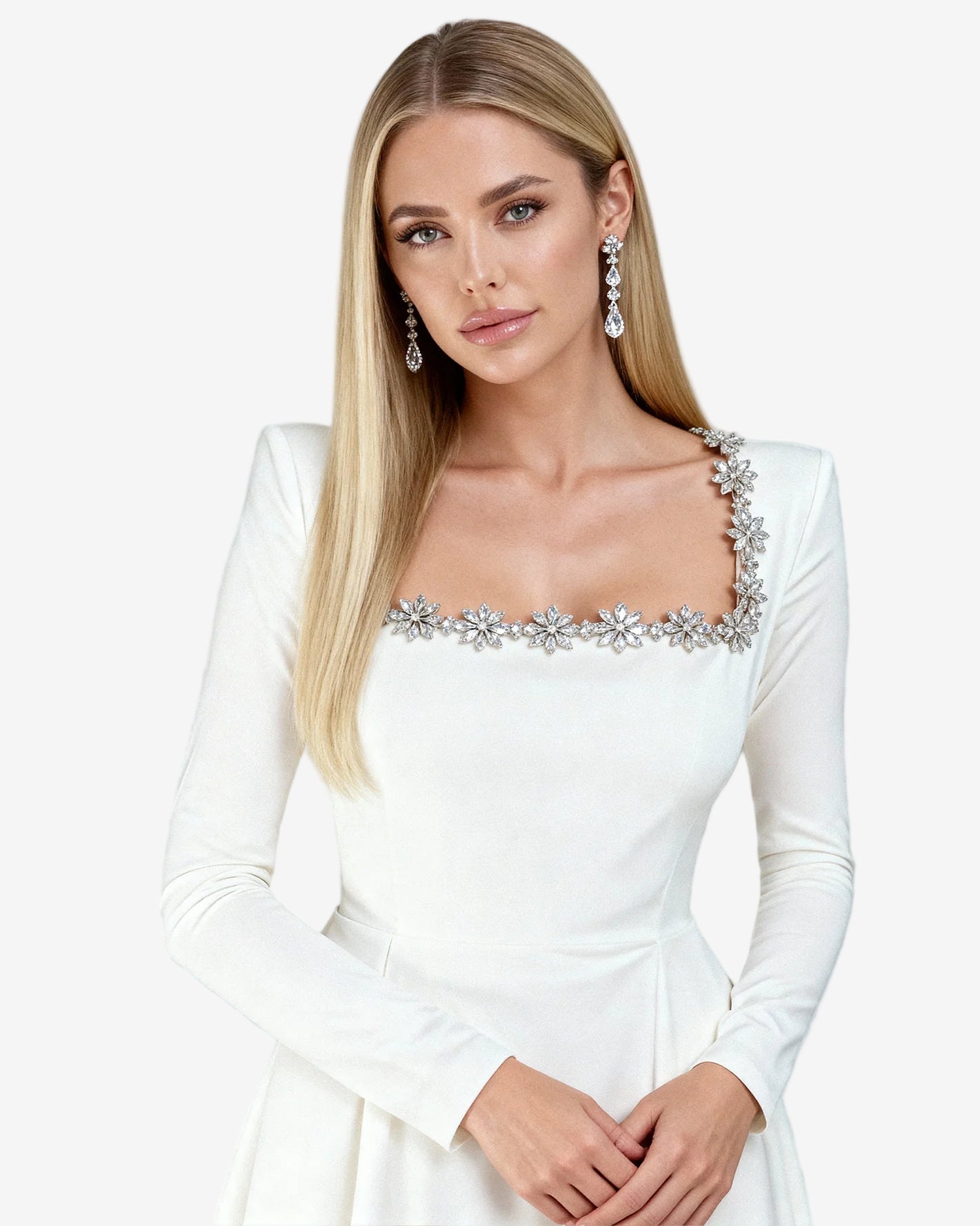 Vestido de terciopelo con cristales