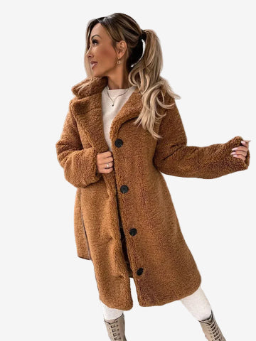 Abrigo de peluche estilo Teddy