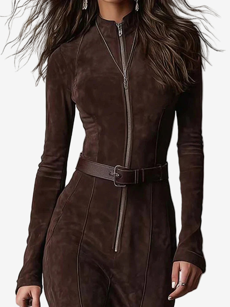 Vestido largo vintage con abertura lateral