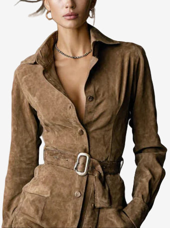 Vestido midi de manga larga